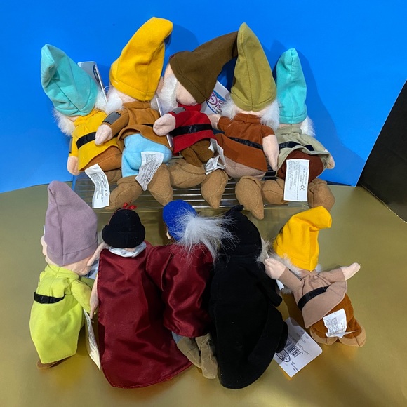 DISNEY EXCLUSIVE NWT 90s SNOW WHITE AND THE SEVEN DWARFS COMPLETE SET OF 10PLUSH - Picture 10 of 13